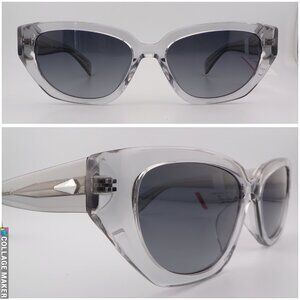 Rag & Bone Transparent Semi-Cat Eye Shades, Metal Accent Gradient 54mm 1055S